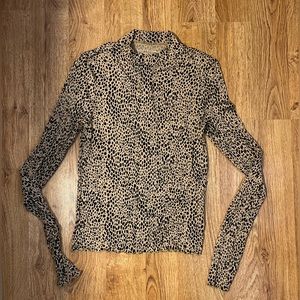 American Eagle, Cheetah Print, Long sleeve Turtle Neck